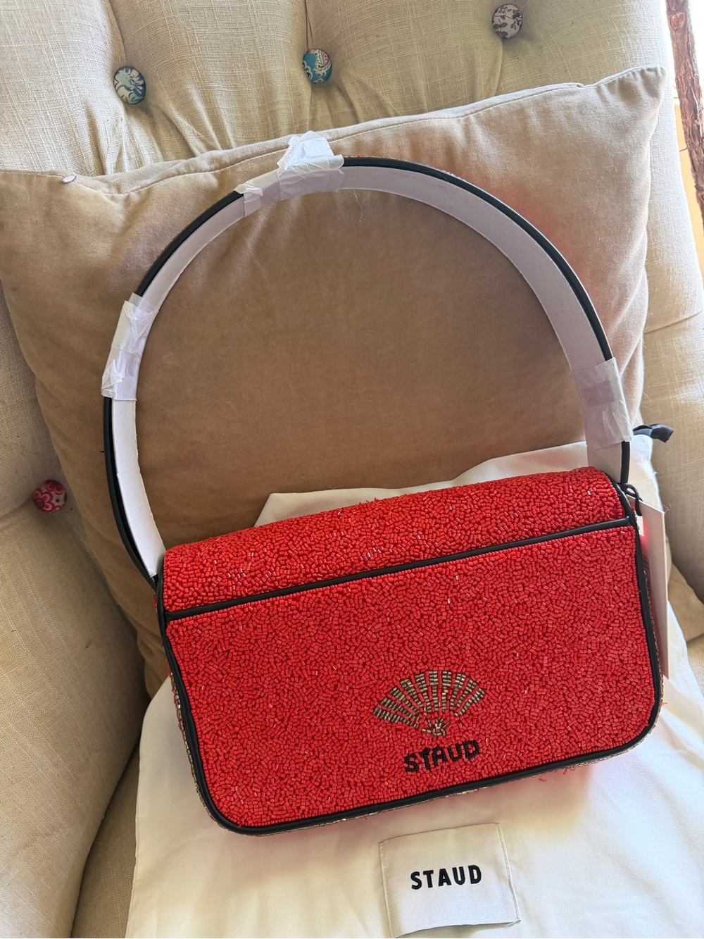 STAUD Limited Edition Rare Fire Horse Lunar New Year Tommy Bag - Picture 2 of 6